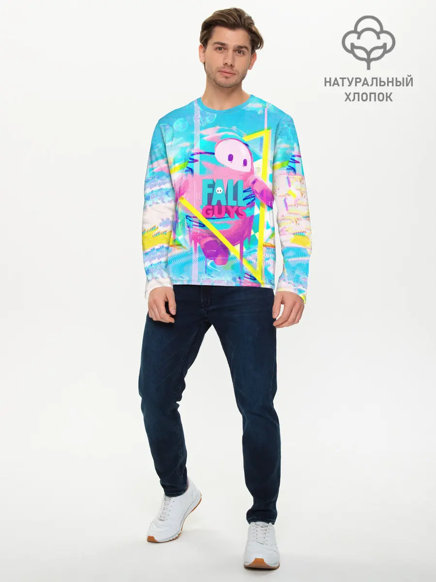 Мужской лонгслив базовый / Fall Guys (P007_P004ooo2629989, P004ooo2629989)