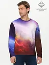Мужской лонгслив базовый / Звезды в неоне (P007_P004ooo2629207, P004ooo2629207)