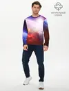 Мужской лонгслив базовый / Звезды в неоне (P007_P004ooo2629207, P004ooo2629207)