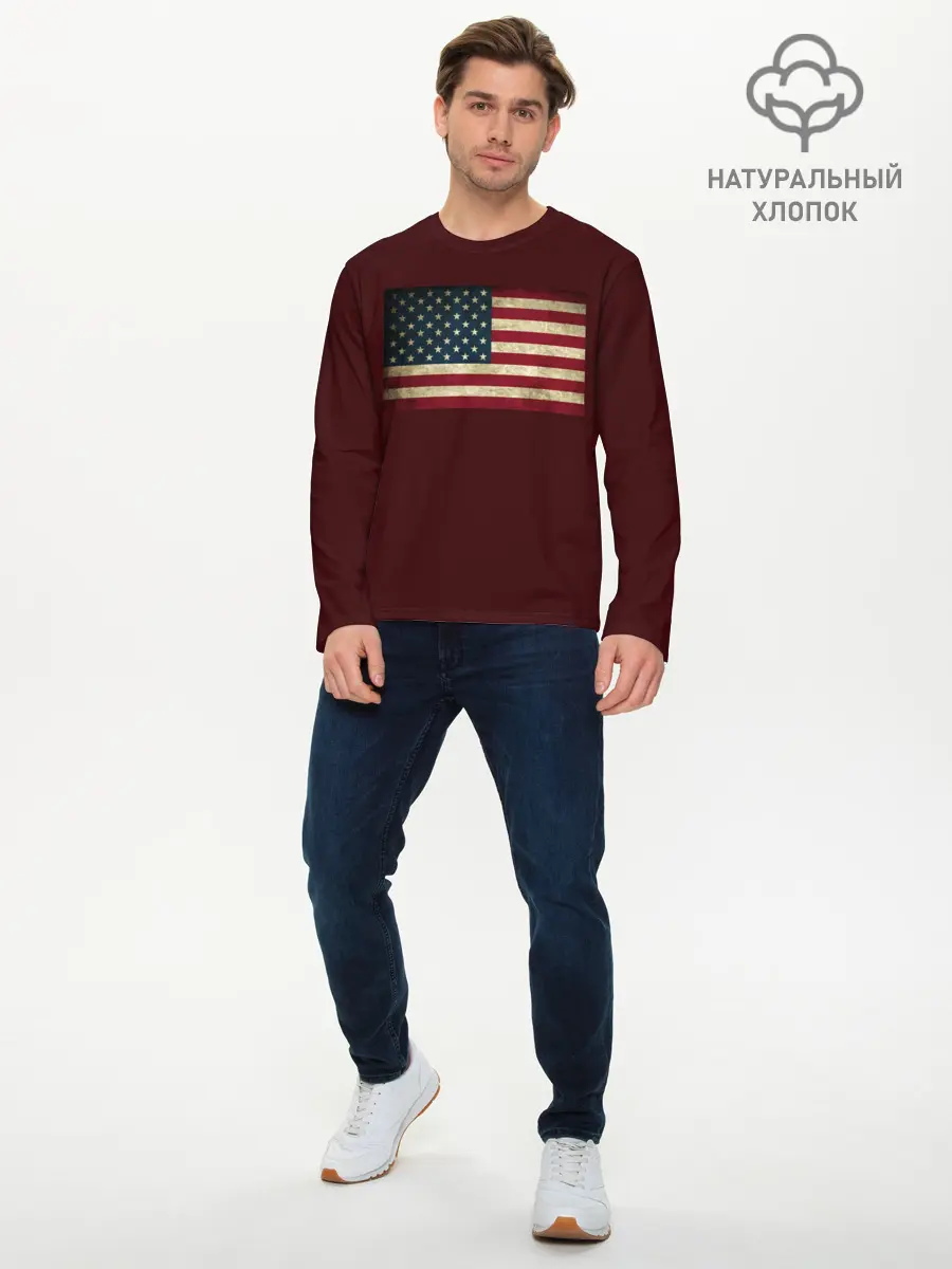 Мужской лонгслив базовый / USA (P007_P004ooo2632261, P004ooo2632261)