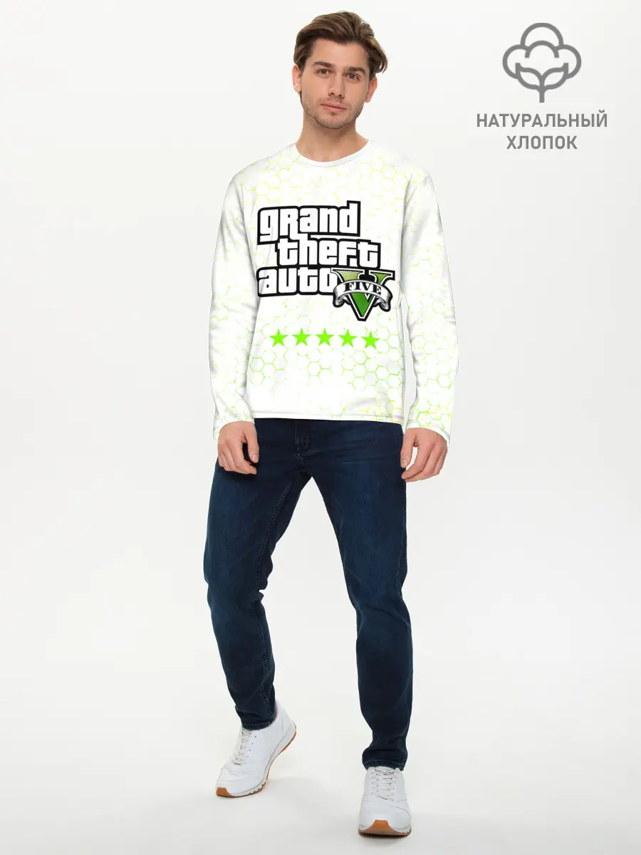 Мужской лонгслив базовый / GTA 5 / ГТА 5 (P007_P004ooo2631523, P004ooo2631523)