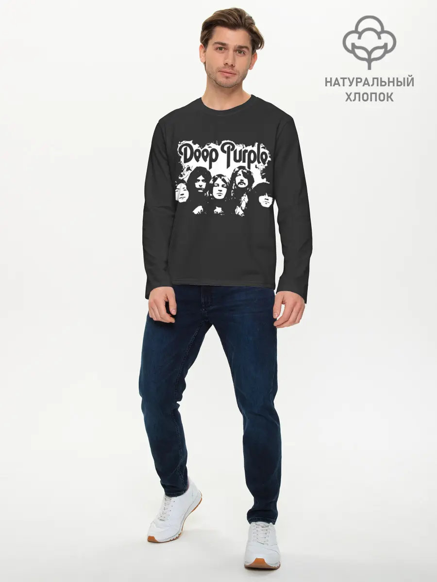 Мужской лонгслив базовый / Deep Purple (P007_P004ooo2634245, P004ooo2634245)