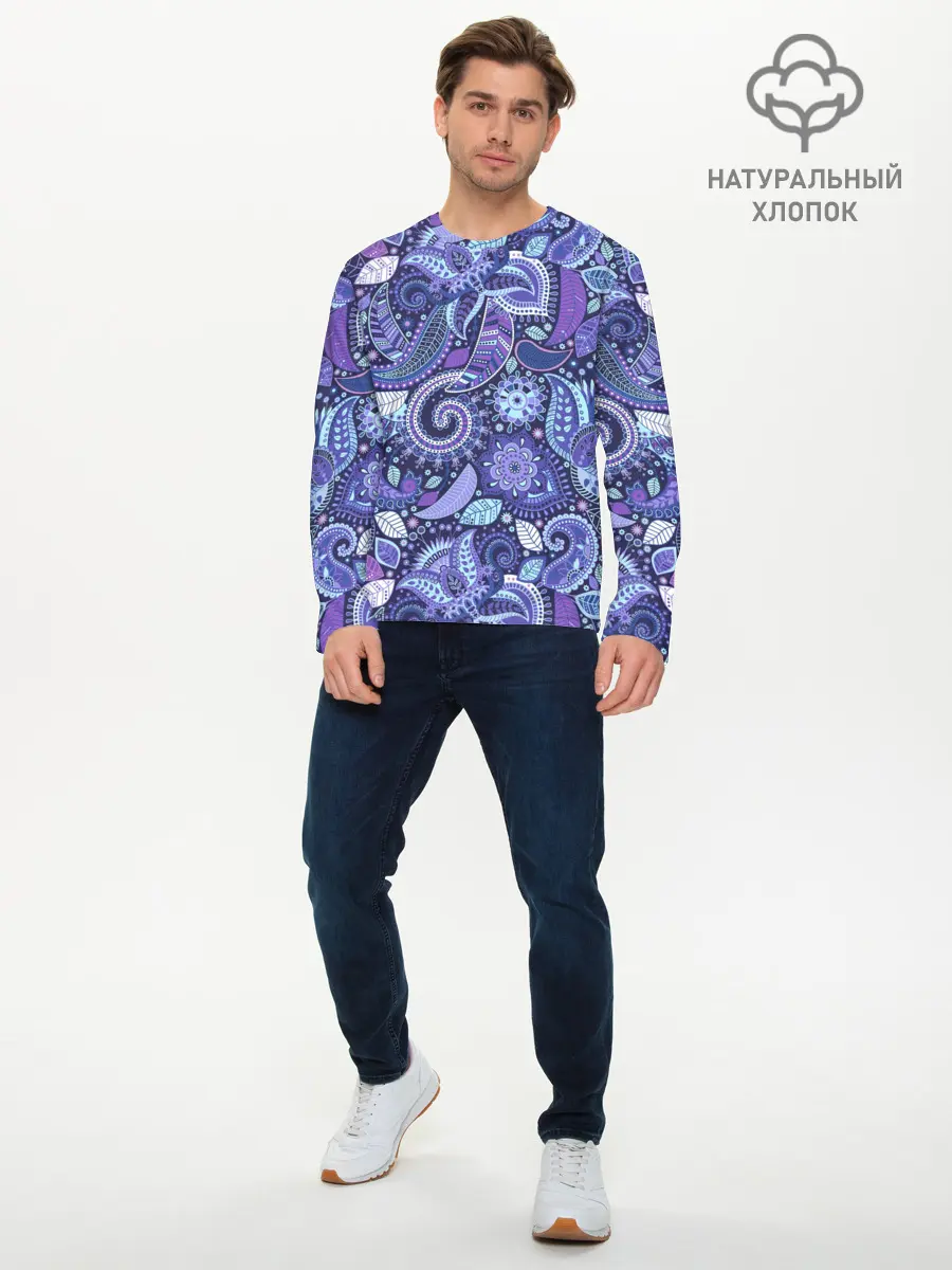 Мужской лонгслив базовый / ВОСТОЧНЫЙ УЗОР (P007_P004ooo2637239, P004ooo2637239)