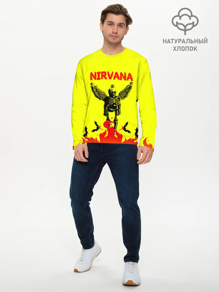 Мужской лонгслив базовый / NIRVANA (P007_P004ooo2641395, P004ooo2641395)
