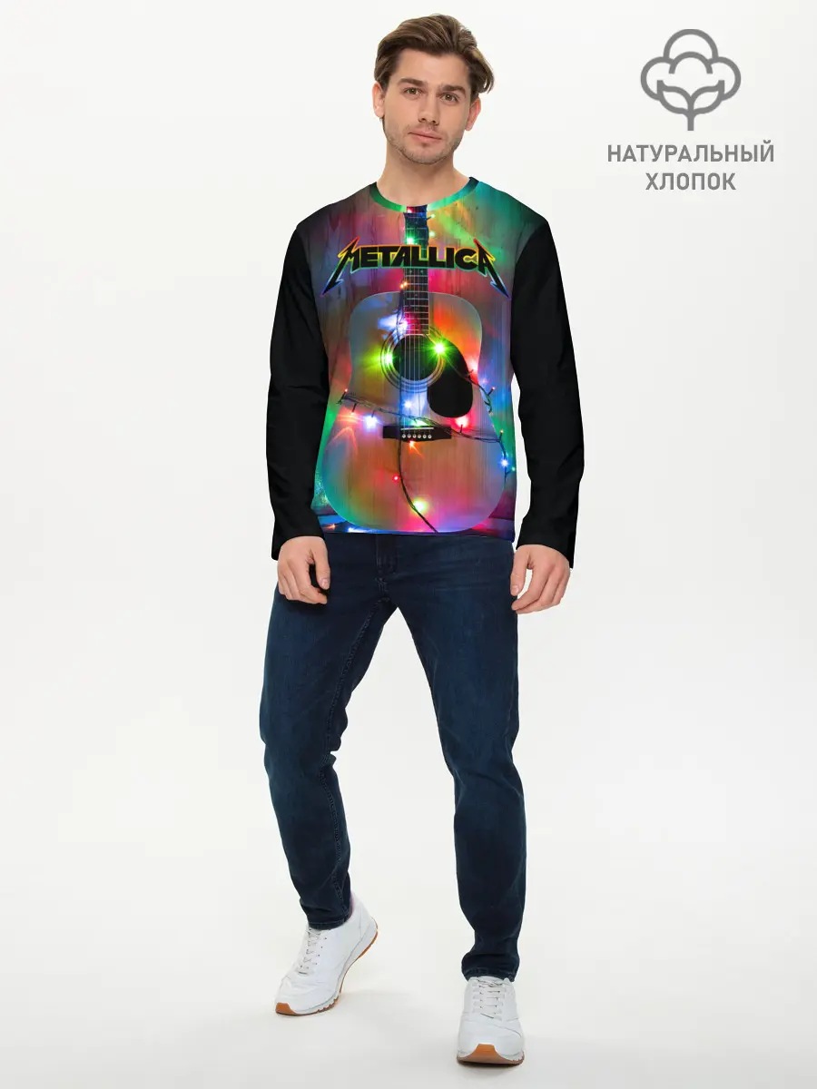 Мужской лонгслив базовый / Metallica (P007_P004ooo2646607, P004ooo2646607)
