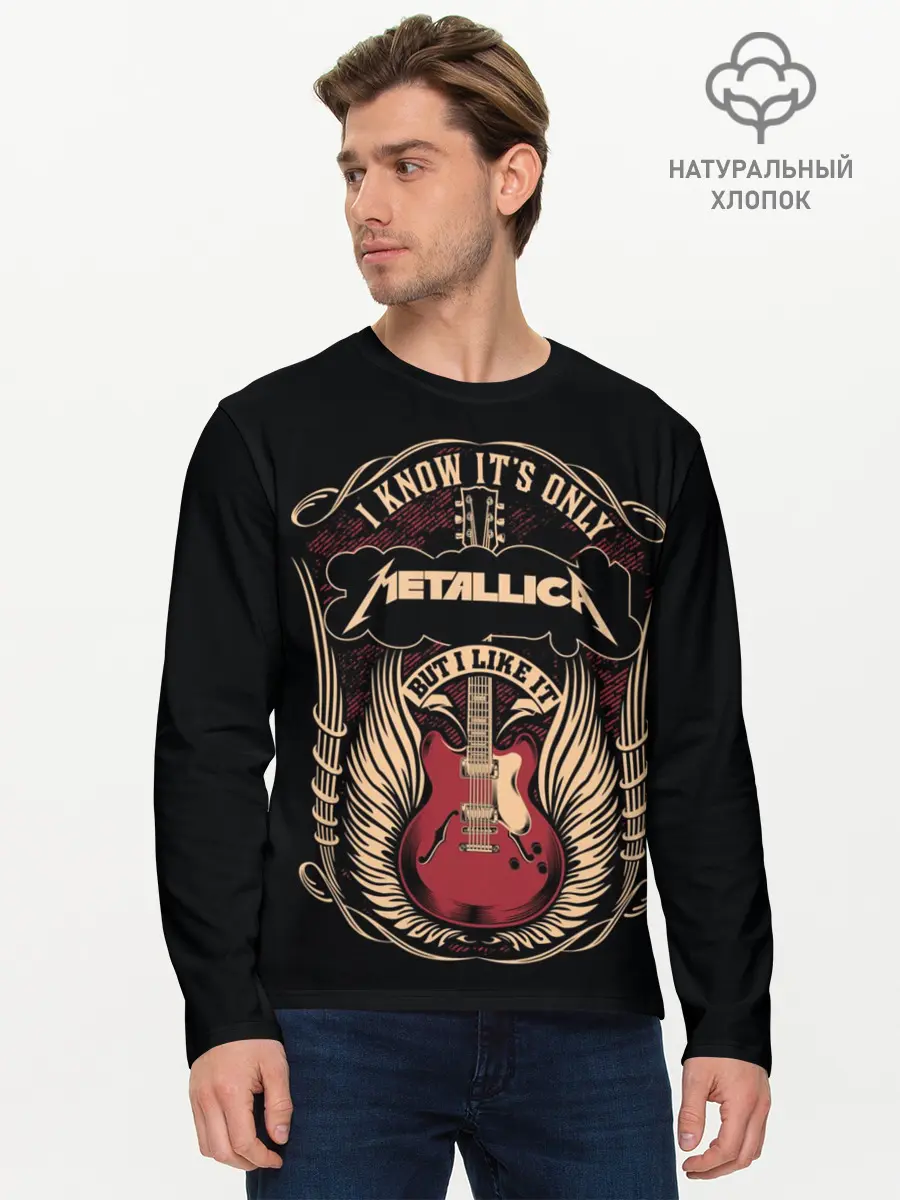 Мужской лонгслив базовый / Metallica (P007_P004ooo2646609, P004ooo2646609)