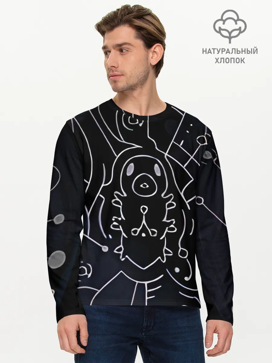 Мужской лонгслив базовый / Гусеничка из Hollow Knight (P007_P004ooo2647091, P004ooo2647091)