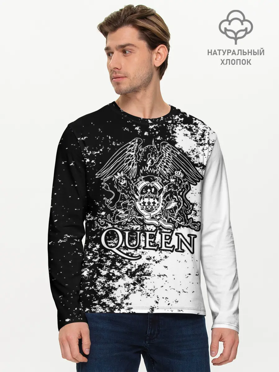 Мужской лонгслив базовый / Queen (P007_P004ooo2647651, P004ooo2647651)