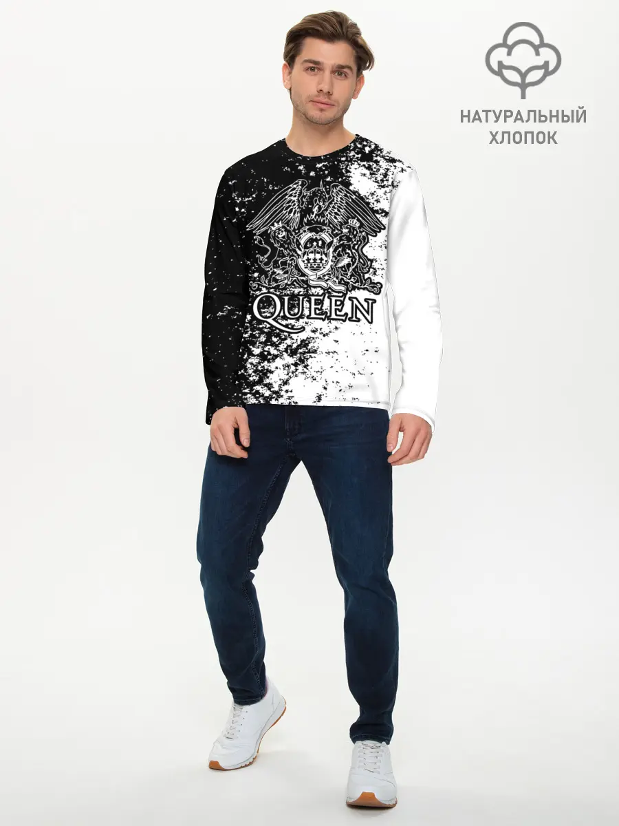 Мужской лонгслив базовый / Queen (P007_P004ooo2647651, P004ooo2647651)