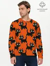Мужской лонгслив базовый / HALLOWEEN CATS (P007_P004ooo2645769, P004ooo2645769)