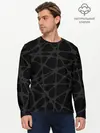 Мужской лонгслив базовый / Абстракция Паутинная (P007_P004ooo2646039, P004ooo2646039)