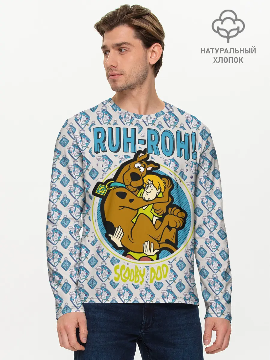 Мужской лонгслив базовый / Ruh-Roh! (P007_P004ooo2650099, P004ooo2650099)