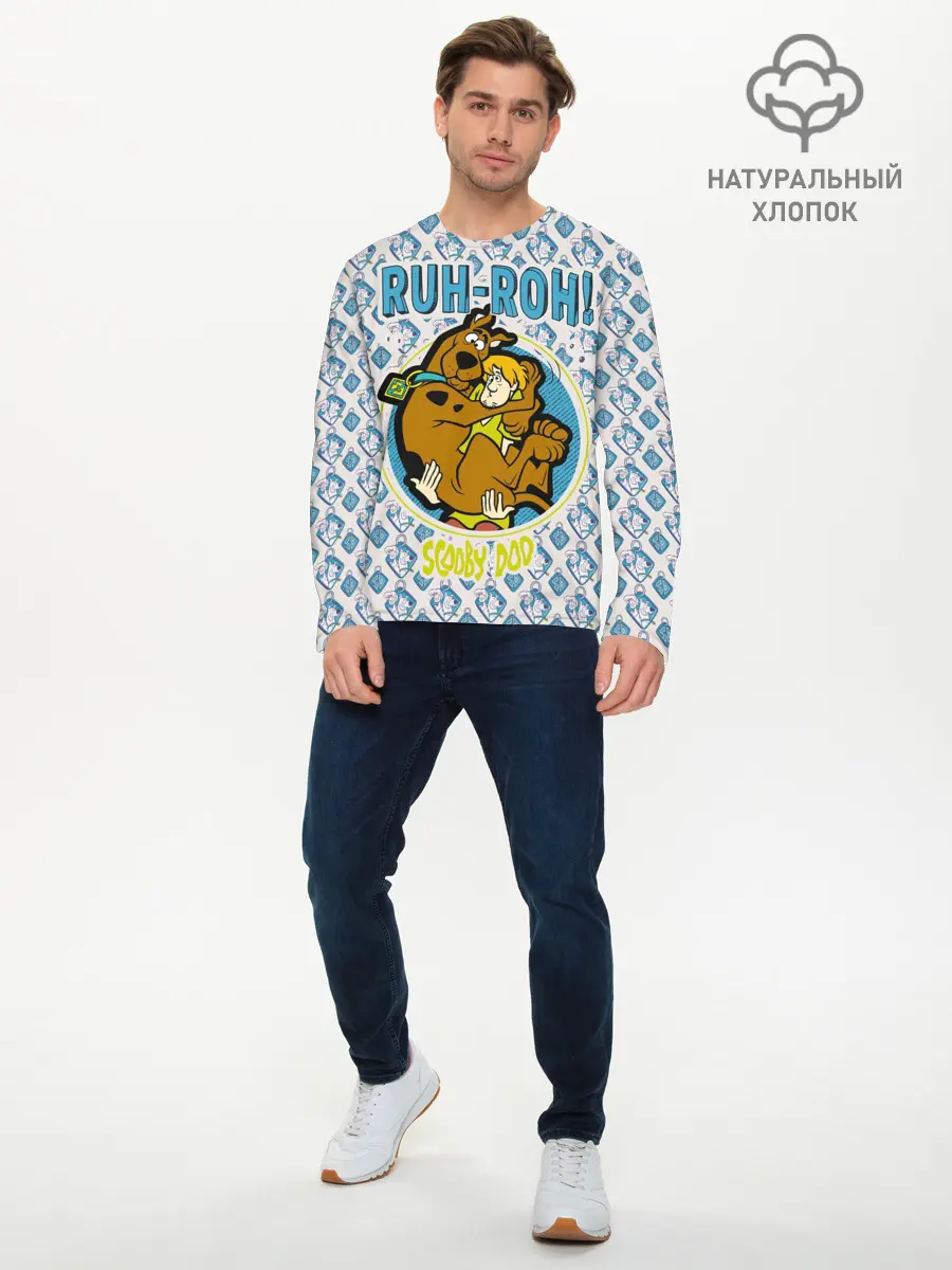 Мужской лонгслив базовый / Ruh-Roh! (P007_P004ooo2650099, P004ooo2650099)