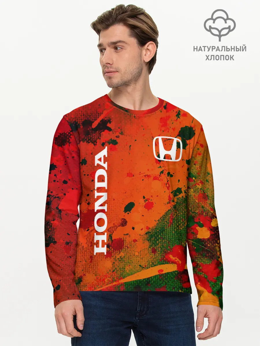 Мужской лонгслив базовый / HONDA / ХОНДА (P007_P004ooo2650425, P004ooo2650425)