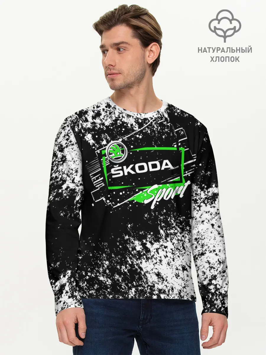Мужской лонгслив базовый / SKODA SPORT (P007_P004ooo2648603, P004ooo2648603)