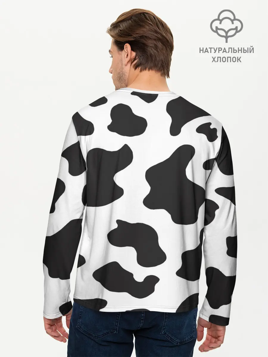 Мужской лонгслив базовый / COW PRINT (P007_P004ooo2647941, P004ooo2647941)
