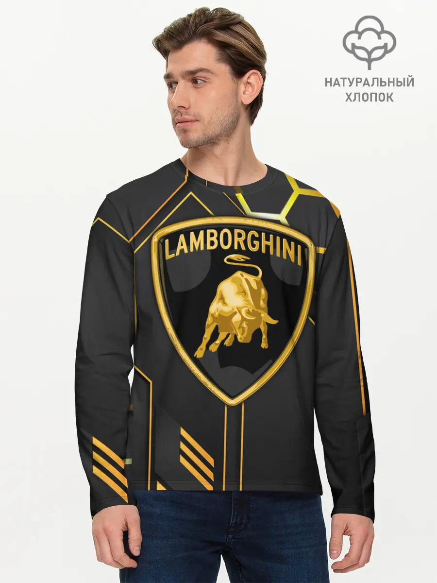 Мужской лонгслив базовый / Lamborghini (P007_P004ooo2651913, P004ooo2651913)