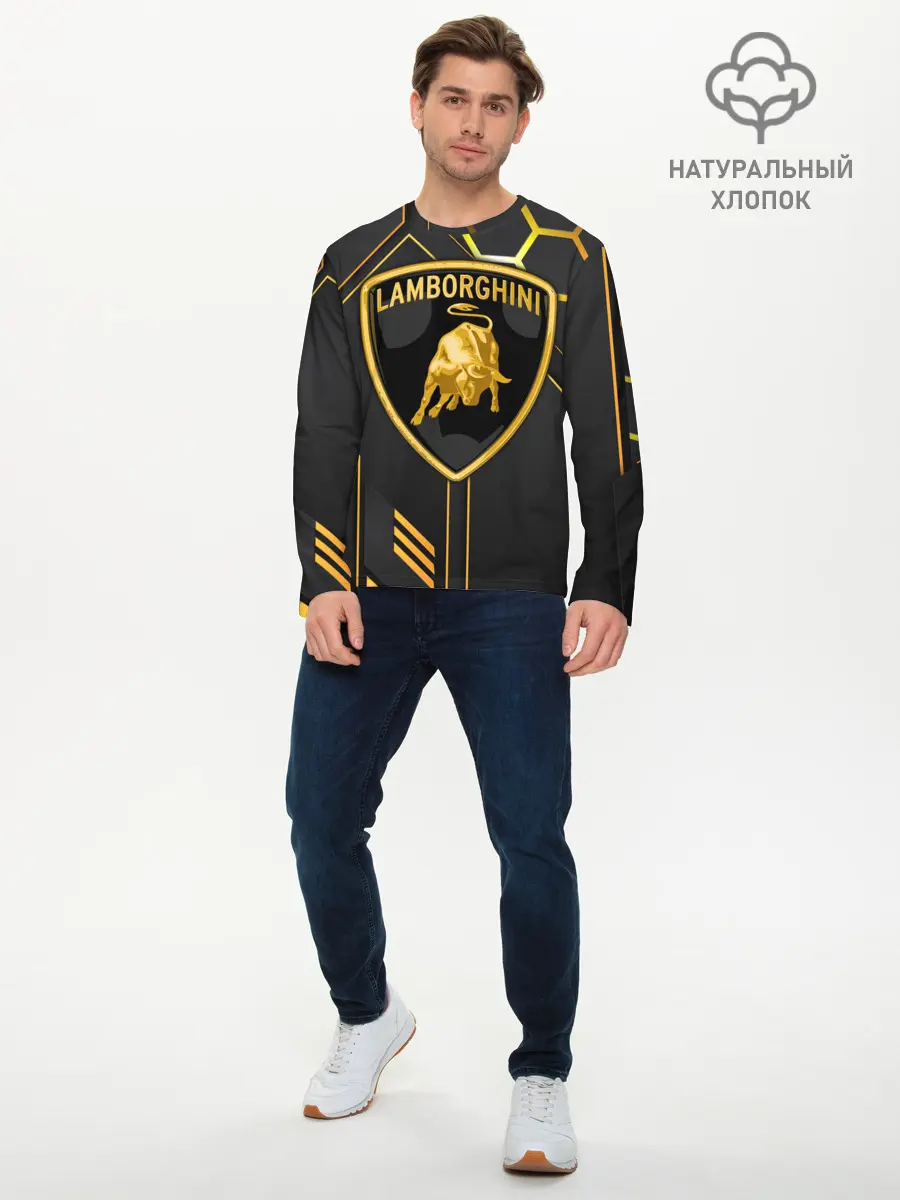 Мужской лонгслив базовый / Lamborghini (P007_P004ooo2651913, P004ooo2651913)
