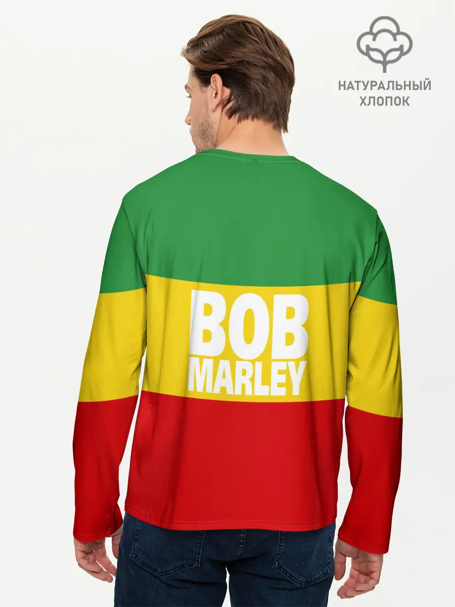 Мужской лонгслив базовый / Bob Marley (P007_P004ooo2651923, P004ooo2651923)