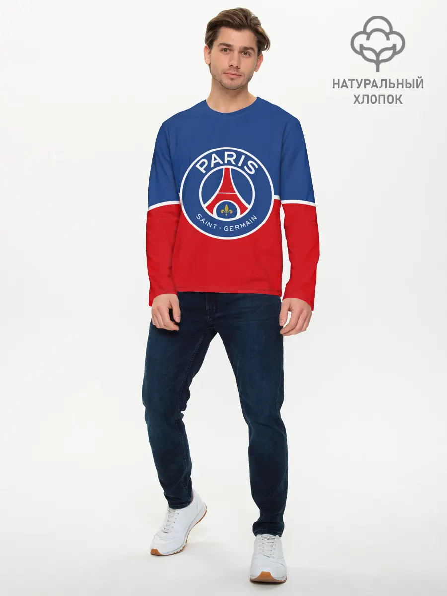 Мужской лонгслив базовый / FC PSG (P007_P004ooo2653587, P004ooo2653587)