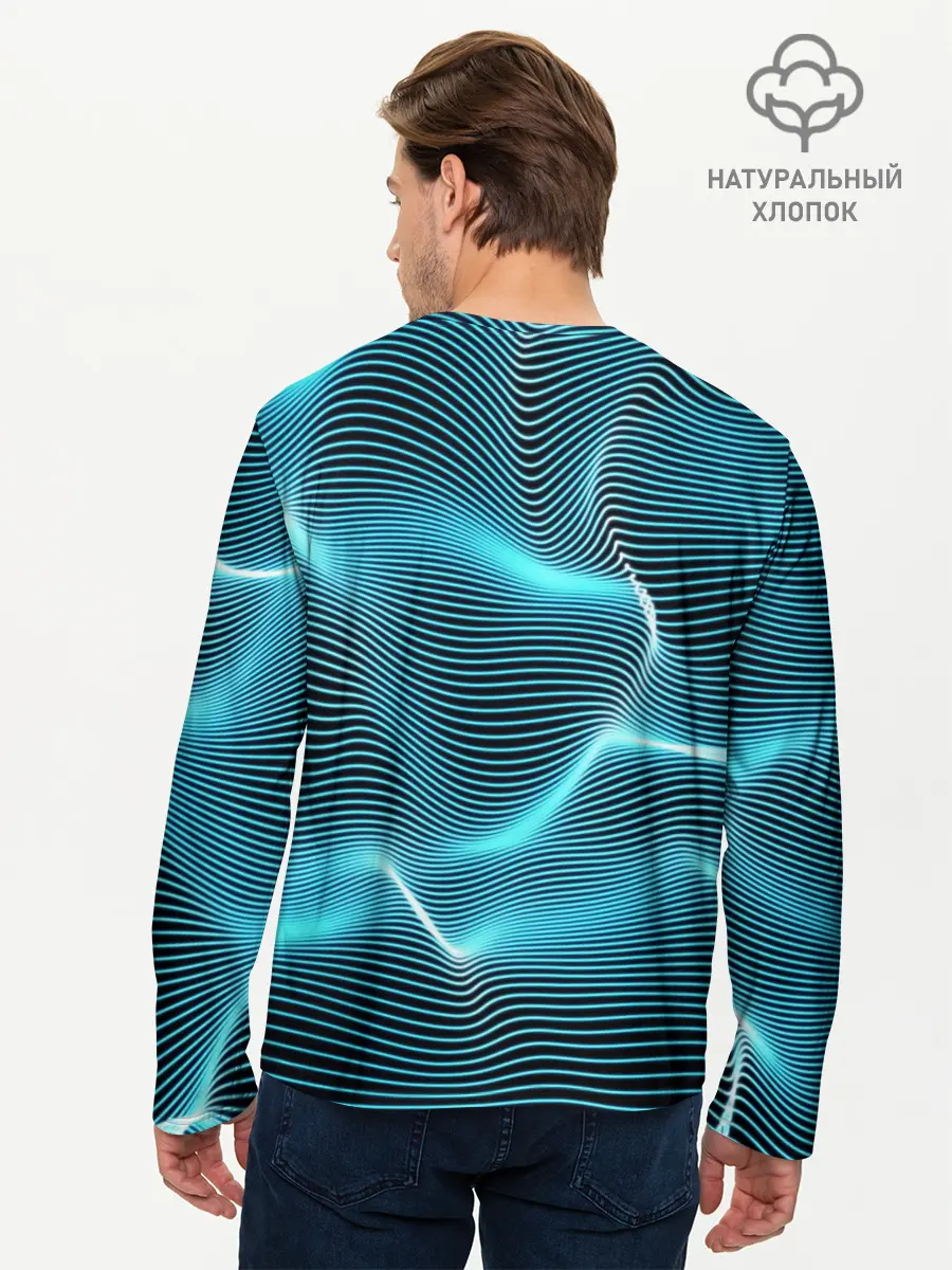 Мужской лонгслив базовый / Neon lines (P007_P004ooo2655569, P004ooo2655569)