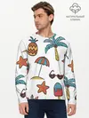 Мужской лонгслив базовый / Отпуск (P007_P004ooo2655577, P004ooo2655577)