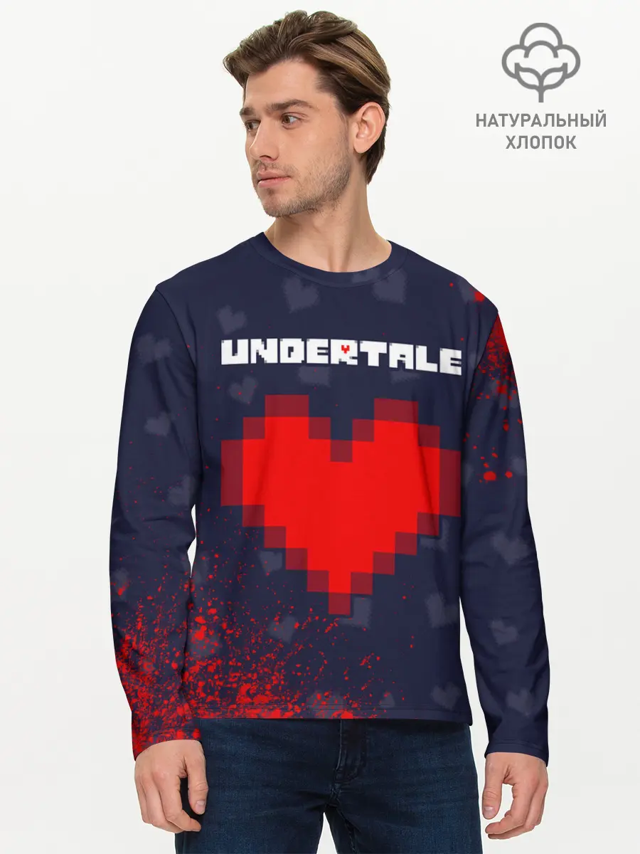 Мужской лонгслив базовый / UNDERTALE / АНДЕРТЕЙЛ (P007_P004ooo2656059, P004ooo2656059)