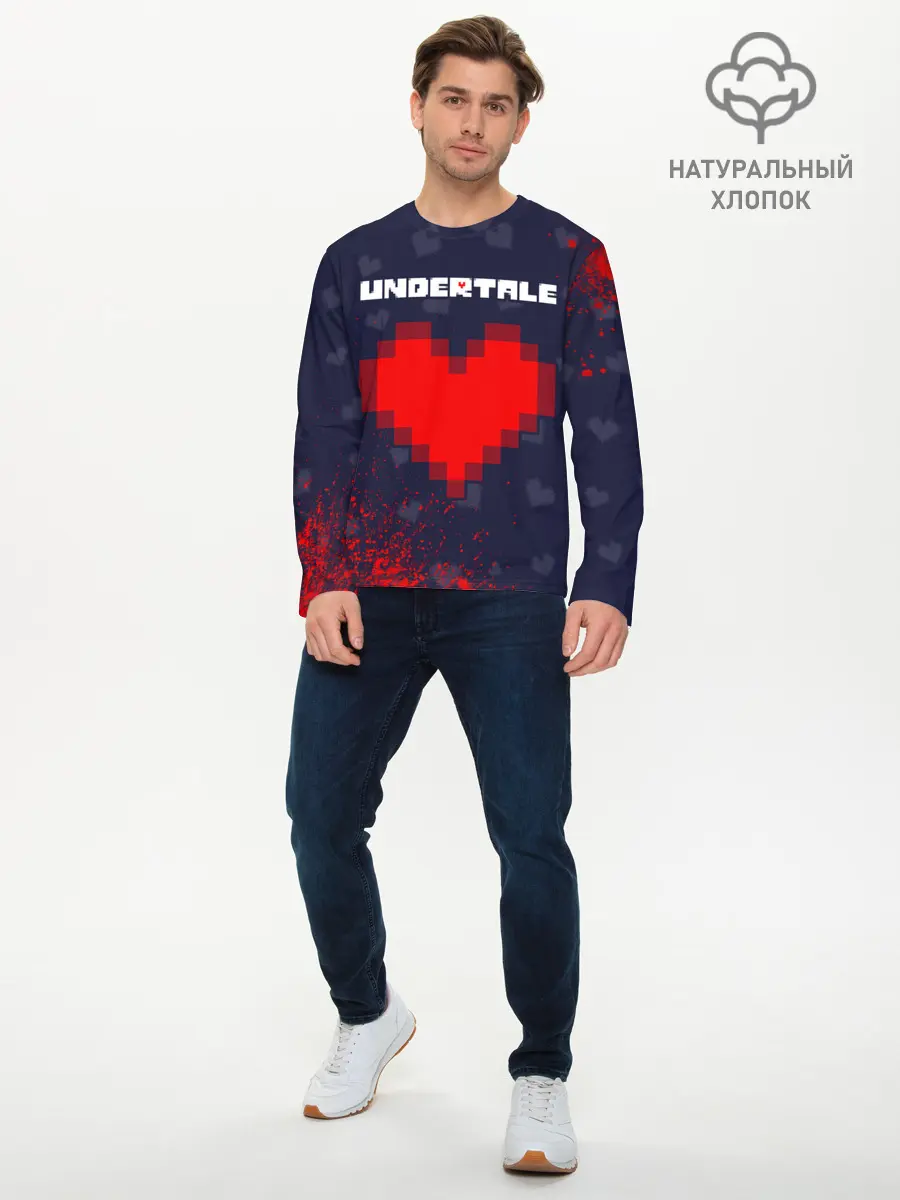 Мужской лонгслив базовый / UNDERTALE / АНДЕРТЕЙЛ (P007_P004ooo2656059, P004ooo2656059)