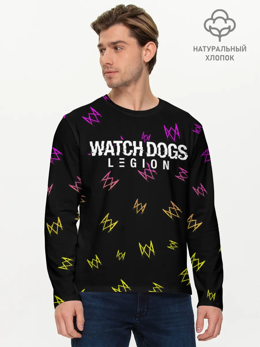 Мужской лонгслив базовый / WATCH DOGS LEGION / ВОТЧ ДОГС (P007_P004ooo2656151, P004ooo2656151)