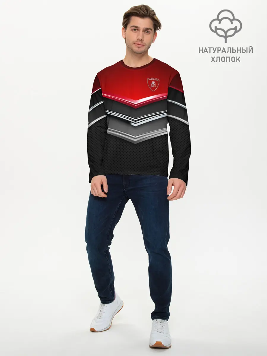 Мужской лонгслив базовый / Lamborghini (P007_P004ooo2659085, P004ooo2659085)