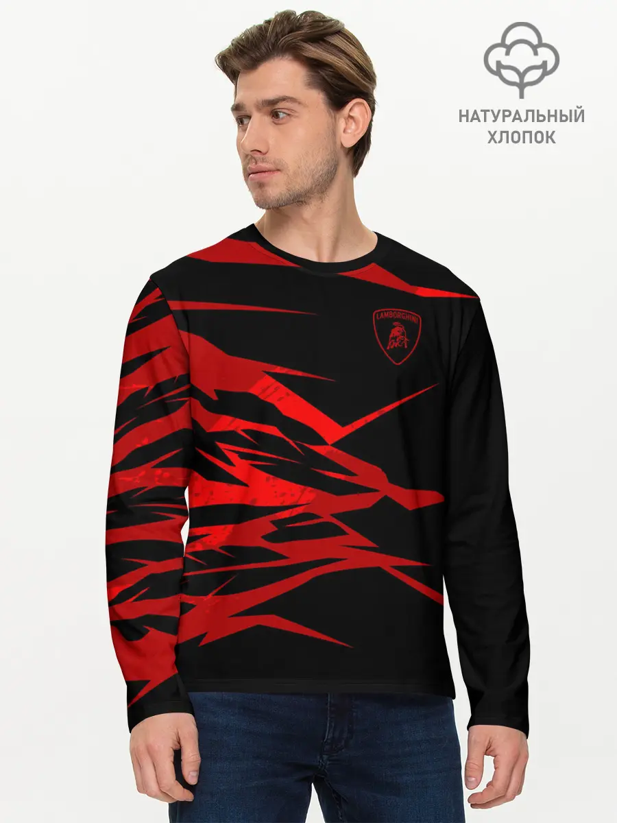 Мужской лонгслив базовый / Lamborghini (P007_P004ooo2659091, P004ooo2659091)