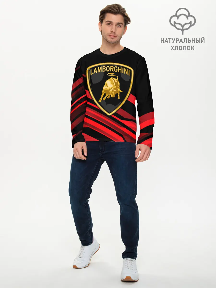 Мужской лонгслив базовый / Lamborghini (P007_P004ooo2659095, P004ooo2659095)