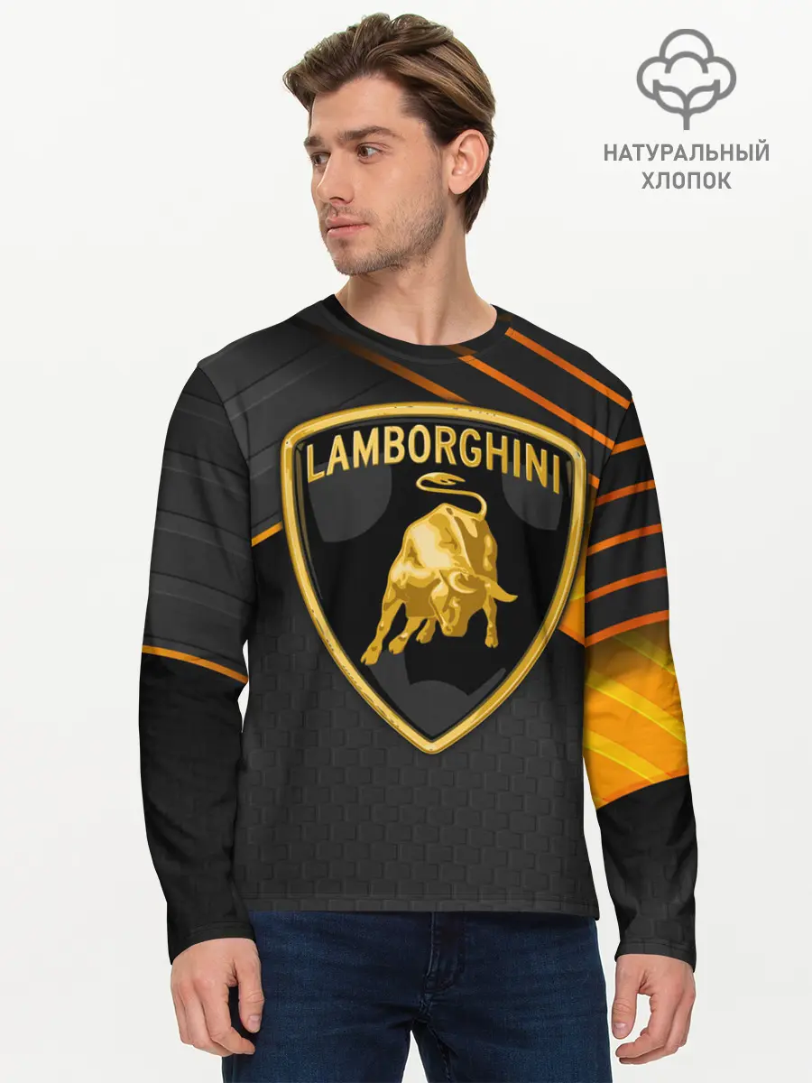 Мужской лонгслив базовый / Lamborghini (P007_P004ooo2659083, P004ooo2659083)