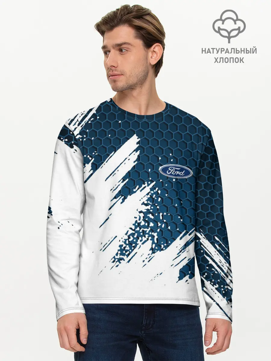 Мужской лонгслив базовый / FORD (P007_P004ooo2659439, P004ooo2659439)