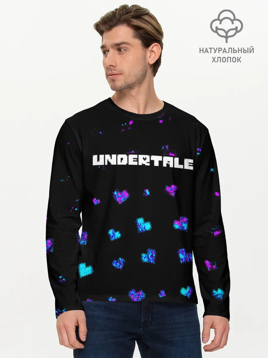 Мужской лонгслив базовый / UNDERTALE / АНДЕРТЕЙЛ (P007_P004ooo2658057, P004ooo2658057)