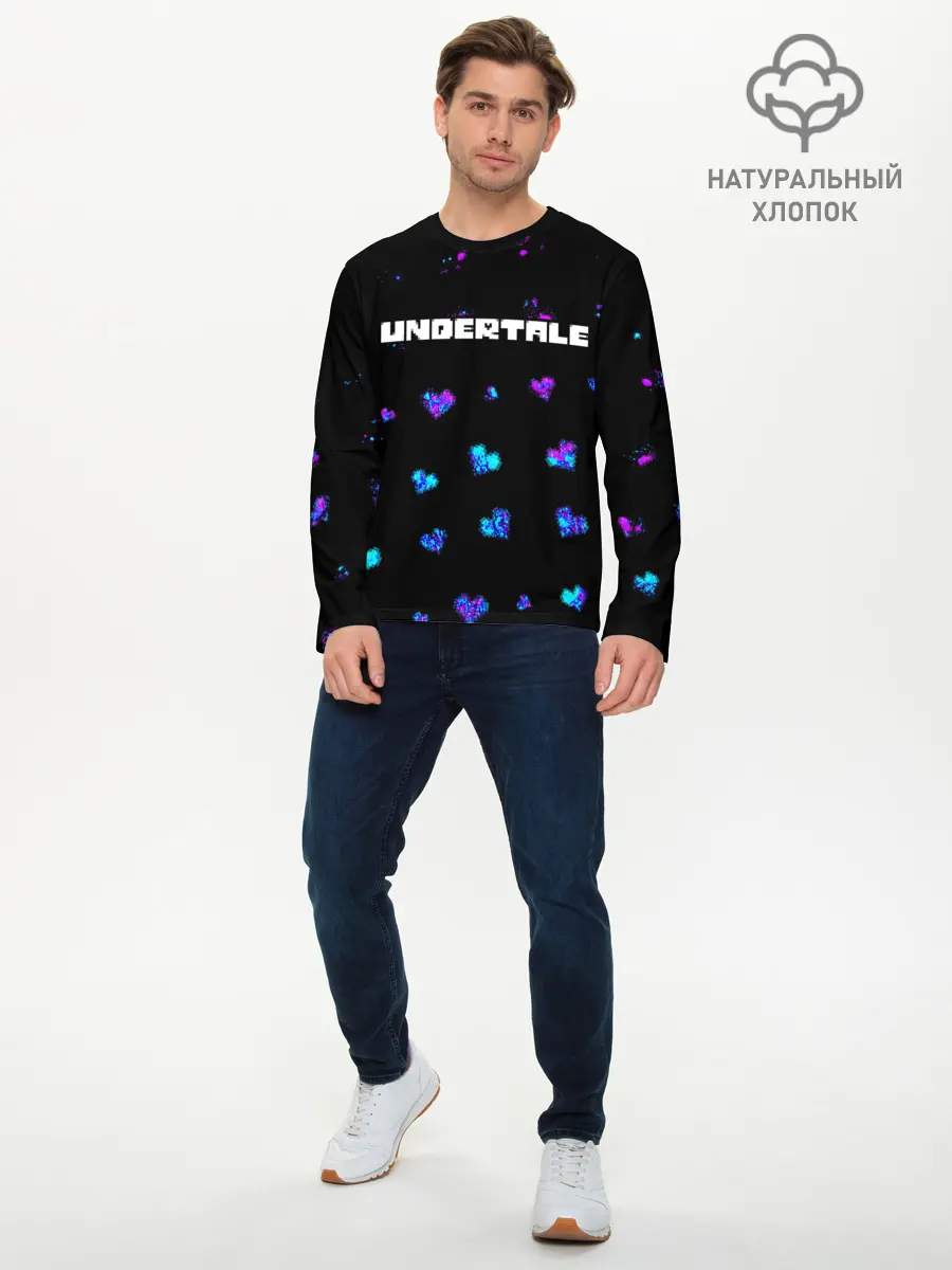 Мужской лонгслив базовый / UNDERTALE / АНДЕРТЕЙЛ (P007_P004ooo2658057, P004ooo2658057)