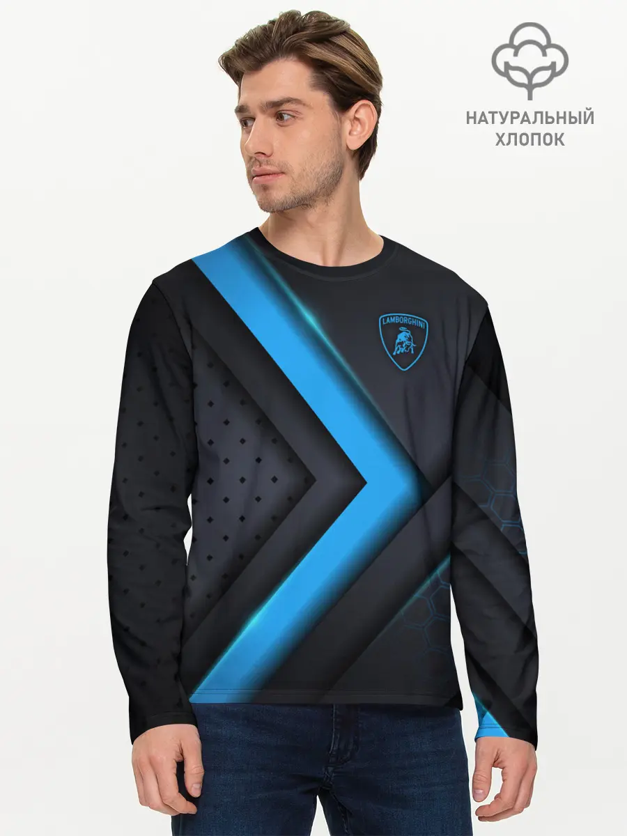 Мужской лонгслив базовый / Lamborghini (P007_P004ooo2659051, P004ooo2659051)