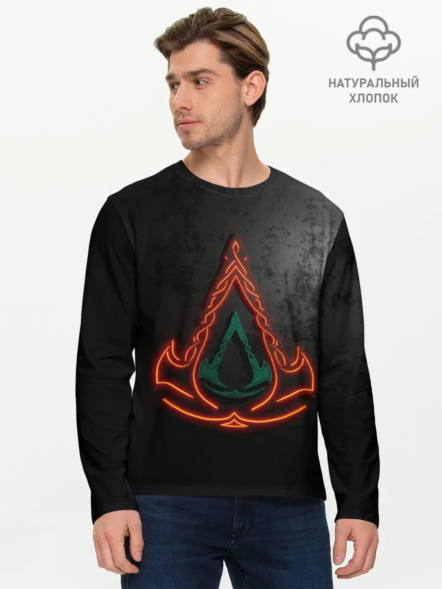 Мужской лонгслив базовый / Assassins Creed Valhalla (P007_P004ooo2661363, P004ooo2661363)