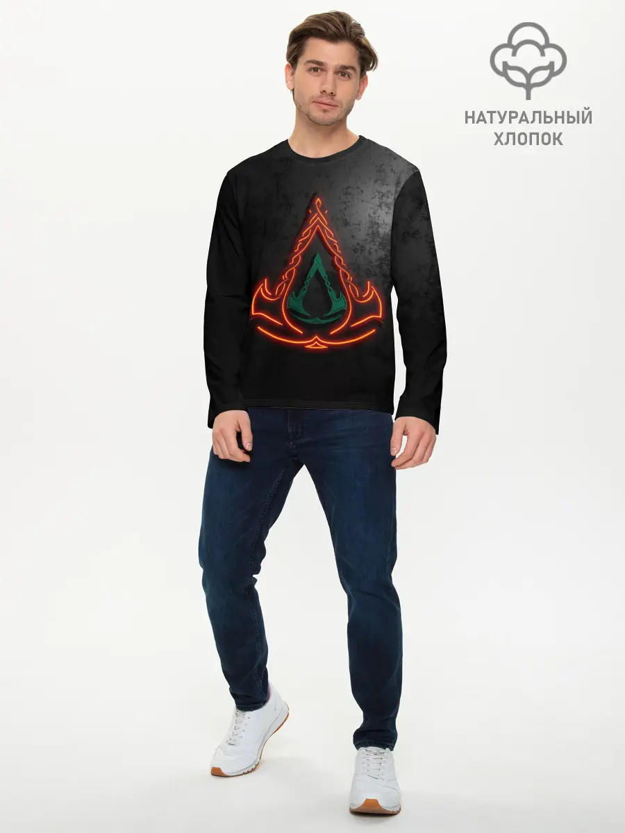 Мужской лонгслив базовый / Assassins Creed Valhalla (P007_P004ooo2661363, P004ooo2661363)