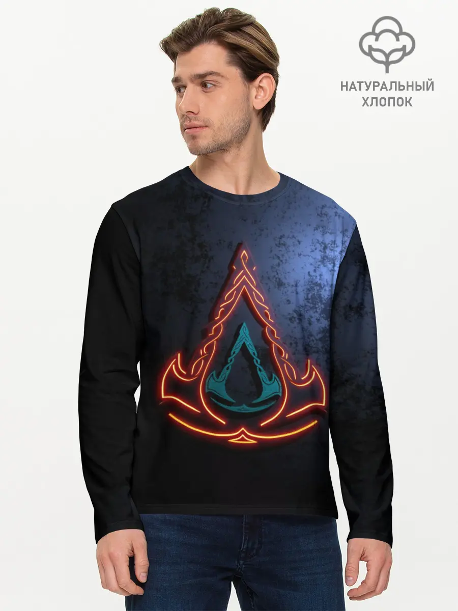 Мужской лонгслив базовый / Assassins Creed Valhalla (P007_P004ooo2661367, P004ooo2661367)