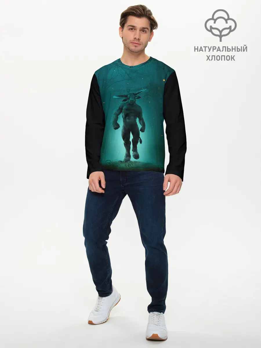 Мужской лонгслив базовый / Бык Миноса (P007_P004ooo2662581, P004ooo2662581)
