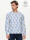 Мужской лонгслив базовый / Голубой мегамозг (P007_P004ooo2662711, P004ooo2662711)
