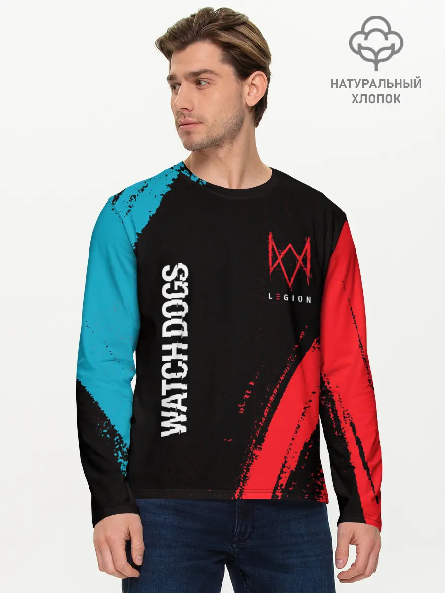 Мужской лонгслив базовый / WATCH DOGS LEGION / ВОТЧ ДОГС (P007_P004ooo2663541, P004ooo2663541)