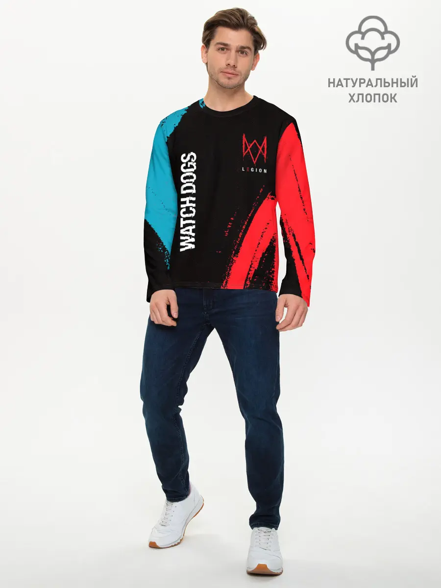 Мужской лонгслив базовый / WATCH DOGS LEGION / ВОТЧ ДОГС (P007_P004ooo2663541, P004ooo2663541)