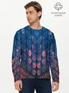 Мужской лонгслив базовый / Геометрический принт (P007_P004ooo2663611, P004ooo2663611)