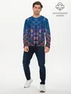 Мужской лонгслив базовый / Геометрический принт (P007_P004ooo2663611, P004ooo2663611)