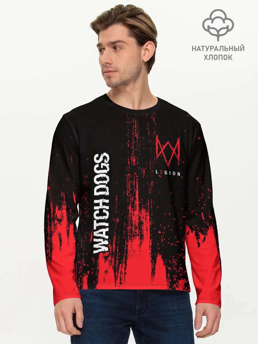 Мужской лонгслив базовый / WATCH DOGS LEGION / ВОТЧ ДОГС (P007_P004ooo2666167, P004ooo2666167)