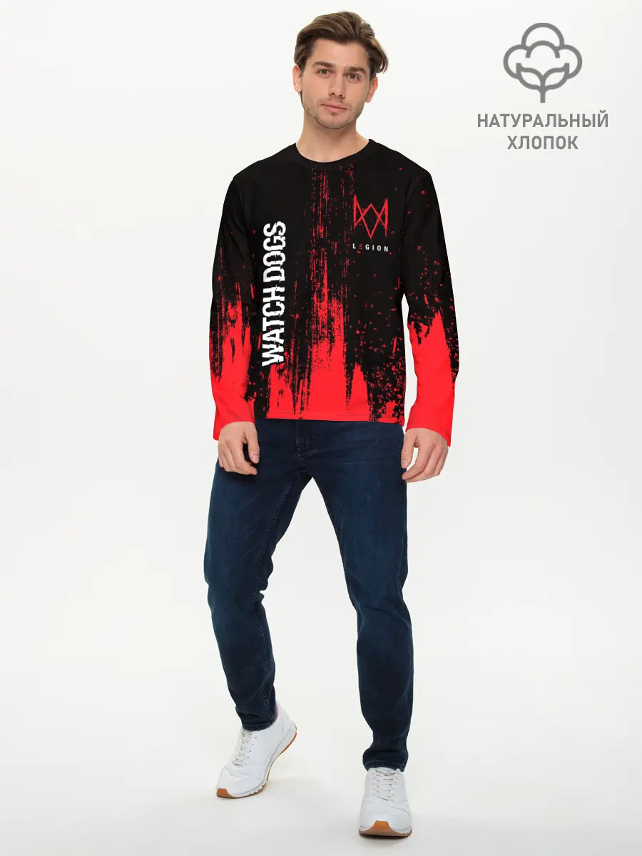Мужской лонгслив базовый / WATCH DOGS LEGION / ВОТЧ ДОГС (P007_P004ooo2666167, P004ooo2666167)