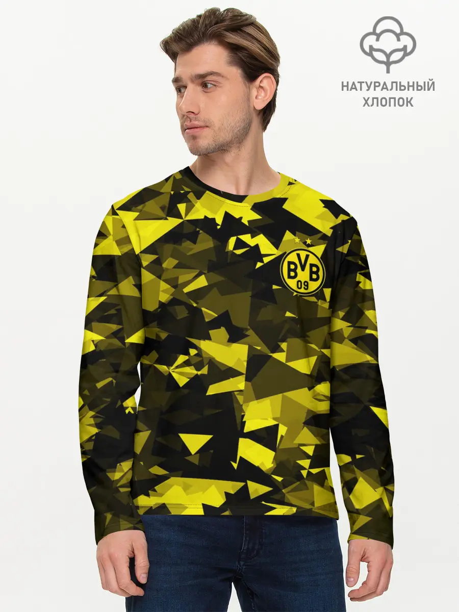 Мужской лонгслив базовый / Borussia | Боруссия (P007_P004ooo2666629, P004ooo2666629)