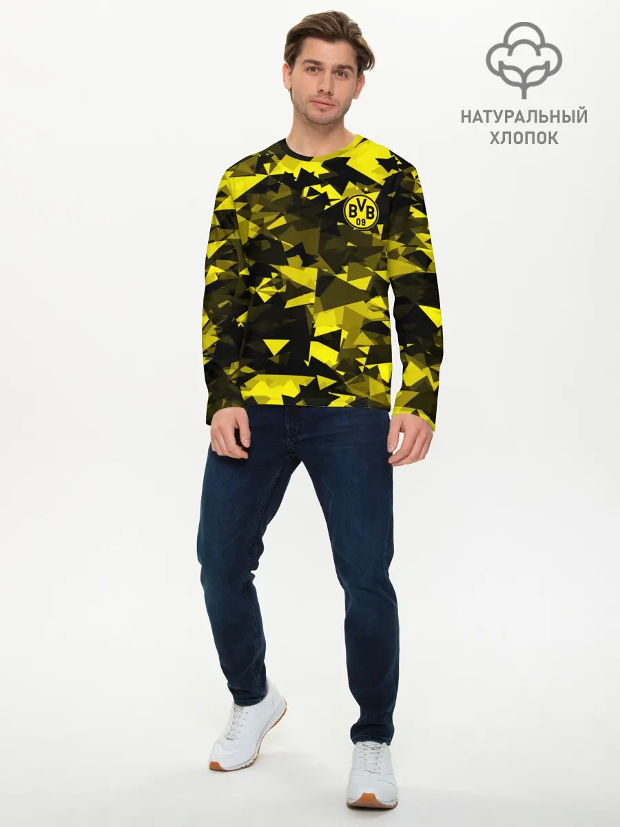 Мужской лонгслив базовый / Borussia | Боруссия (P007_P004ooo2666629, P004ooo2666629)